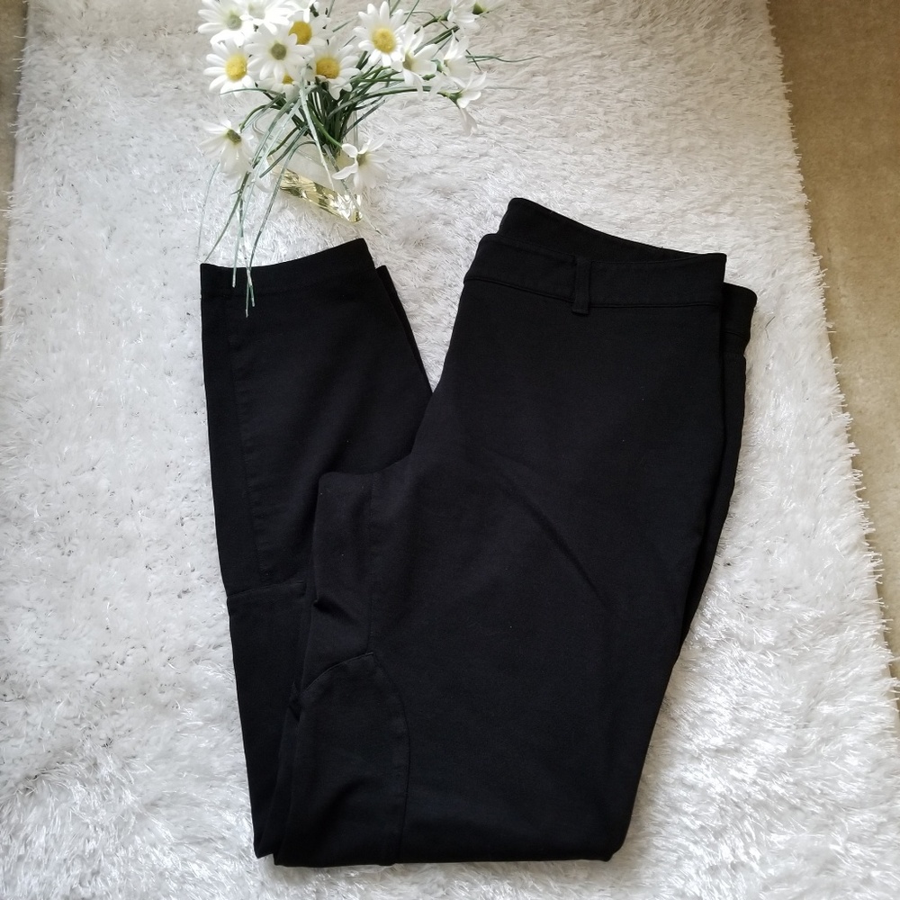 Eileen Fisher Rayon stretch ankle zip black pants